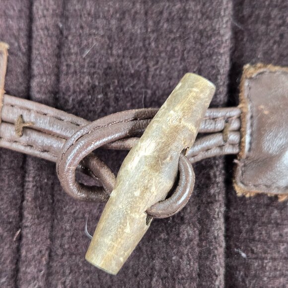 The North Face Coat Womens Medium Brown Toggle Wool Blend Hooded Jacket Pockets - Picture 7 of 16